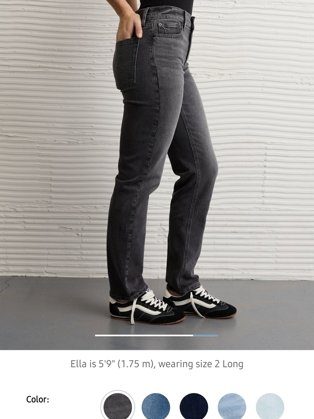 Women's American Eagle High-Rise Straight Leg Jeans - Black- NWT